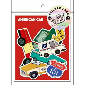 そで山かほ子 ステッカーパック 車 SDCK-37 グリーティングライフ 文具 雑貨 かわいい 大人 仕事 シール アソート デコレーション