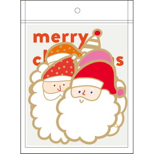 クリスマスカード ギフトカードパック サンタフェイス MM-452 グリーティングライフ グリーティングカード 大人 子供 サンタ 手紙