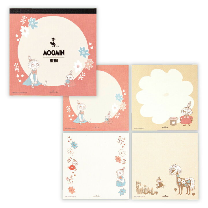 楽天市場 ムーミン メモパッド レッド リトルミイ7939 日本ホールマーク かわいい キャラクターグッズ 大人 Moomin ステーショナリーコレクション 文具 スクエア メモ帳 サンフェロー