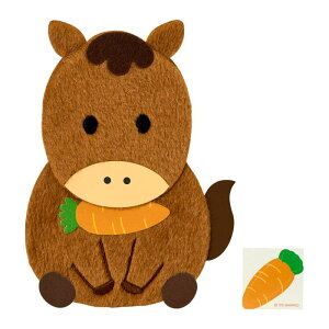 年賀ぽち袋 うま ふかふか(1枚入り) 092622 サンリオ sanrio ポチ袋 封筒 お正月 午 ウマ年 馬 干支 三つ折り ダイカット