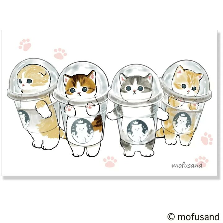 楽天市場 Mofusand ポストカード 4柄4枚セット エビにゃん アクティブ モフサンド ぢゅの キャラクターグッズ 可愛い 猫 多目的 イラスト はがき E12 Px 135 E12 Px 136 E12 Px 137 E12 Px 138 サンフェロー