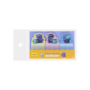 ホイッピ&ラッピ ダイカット付箋 イエロー S2850370 サンスター文具 大人 キャラクターグッズ かわいい SNS 人気 ふせん タックメモ TODO 伝言 目印
