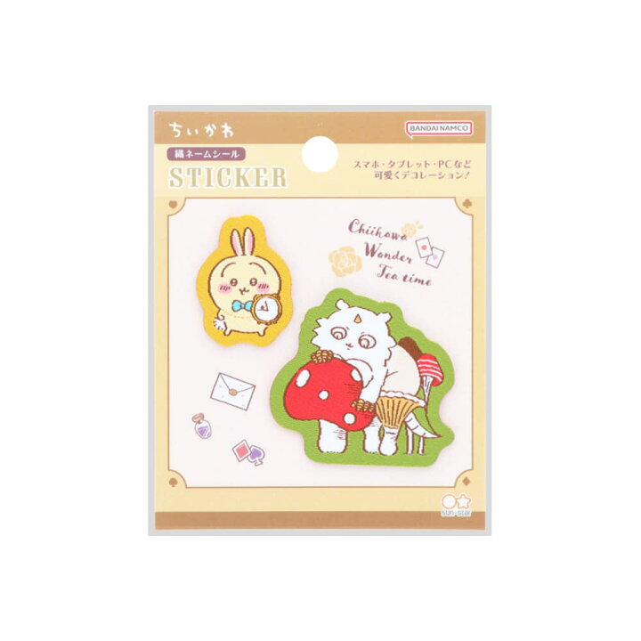 楽天市場】【20%OFF】ちいかわ WT 織ネームシール うさぎ＆あのこ 