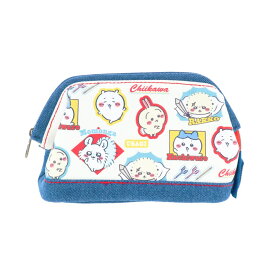 【20％OFF】ちいかわ デニムポーチ ワイヤー入 みんな S2333848 サンスター文具 キャラクターグッズ かわいい ナガノ 小物入れ ペンケース コスメ
