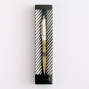 ミッフィー 真鍮ボールペン(Stripe) GMB-011 グリーンフラッシュ キャラクターグッズ miffy 70周年 Dick Bruna 文具 大人 かわいい シンプル 筆記具 黒 油性 0.5mm ストライプ