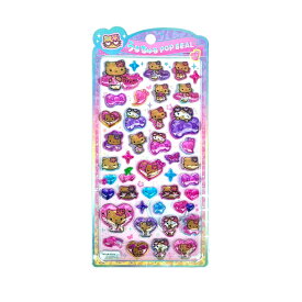 うるちゅるポップシール ハローキティ/レオパードモード 日焼け ギャル 139146 クラックス シール交換 正規品 本物 定価 立体 樹脂 大人 子供 プレゼント コレクション サンリオキャラクターズ POPSEAL ステッカー 立体 デコレーション 推し活