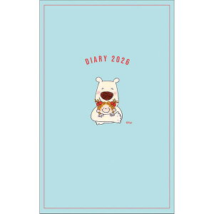2026年度ダイアリー 12月始まり A5スリムサイズ マンスリー ココちゃん スリムノートダイアリー ブルー CD-1397-RY グリーティングライフ スケジュール帳 手帳 大人 かわいい キャラクター 令和8