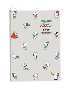 2027�N�x�_�C�A���[ 10���n�܂� �X�k�[�s�[ PEANUTS A5 �}���X���[ �O���[ 27-18PD-5G �X�N�G�A square �L�����N�^�[�O�b�Y ���킢�� �蒠 �X�P�W���[���� �ߘa9�N ��l �t���J���[