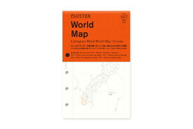 （お取り寄せにてお伺い致します）PLOTTER プロッター PLT0017-M ワールドマップ 6穴 ミニサイズ 77716617 KNOX ノックス デザインフィル 世界地図 白地図