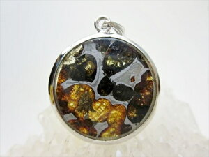 【ペンダントトップ】パラサイト(石鉄隕石)28×6mm【鑑定済み】