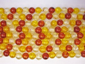 【半連売り商品】合成樹脂琥珀(アンバー)Φ6±0.2mm