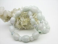 【ブレスレット】翡翠（ジェダイト）ナツメカット+丸玉12～15×11.5～12.2mm+Φ8mm【鑑定済み】