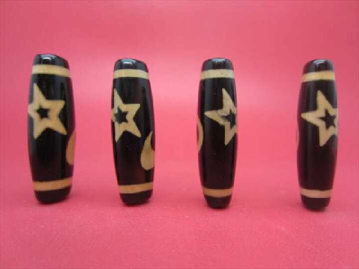 楽天市場】【チベット天珠】日月星天珠油潤加工38×12×11mm : 天然石の 