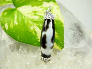 【チベット高級至純天珠】観音天珠ペンダントトップダイヤタイプ【一点物】