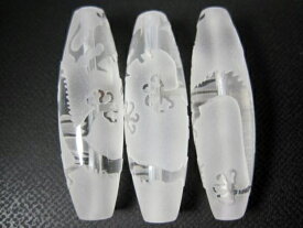 【チベット水晶天珠】龍神天珠35〜38×10〜12mm