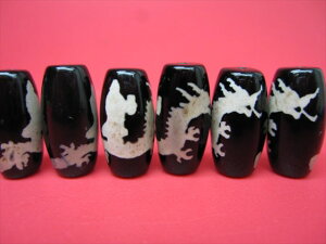 【チベット天珠】騎龍観音天珠20×10mm