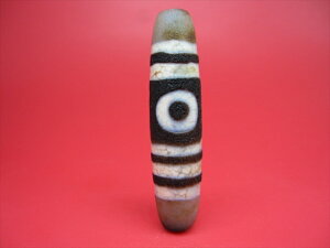 【チベット高級至純三色天珠】一眼天珠