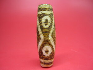 【チベット天珠】木化石・六眼天珠【木珠】