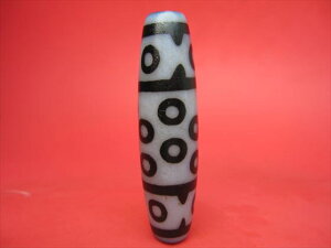 【チベット高級至純天珠】虎牙十八眼天珠【ツヤなし】【一点物】