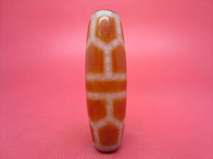 【チベット高級龍紋天珠】亀甲長寿天珠【一点物】