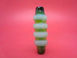【チベット天珠】線珠【稀少手彫り彫刻】【一点物】