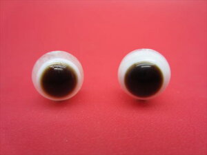 【チベット高級天珠】羊眼板珠・天眼珠約13〜14mm【水晶入り】【2粒SET】【一点物】