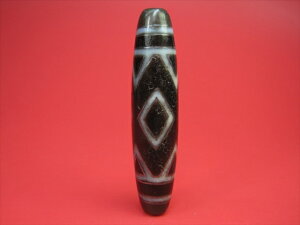 【チベット銀線天珠】金剛杵天珠油潤加工