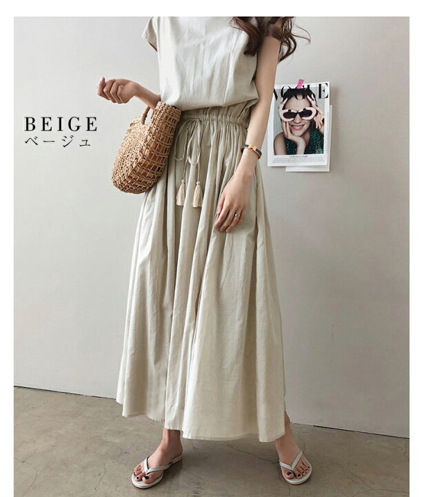 楽天市場 楽天総合1位 リネン混ワンピース フレンチスリーブ ウエストゴム 綿麻 リネン混 ワンピース ロング マキシ A ライン ウエストシャーリング ワンピ レディース リネンワンピース Sunflower サンフラワー