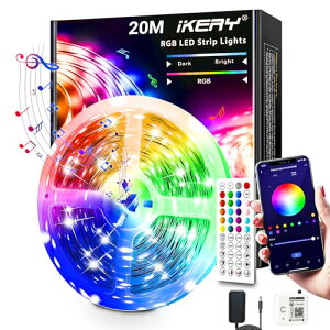 IKERY LEDe[vCg 20M AvƃR yA 1600F RGB ledCge[v F ԐڏƖ ʃe[v