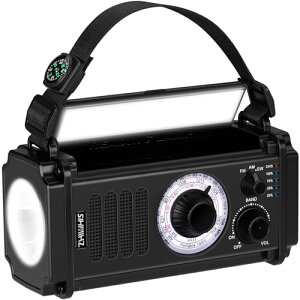 ZHIWHIS �h�Ѓ��W�I FM/AM/SW/���C�hFM�Ή� �����d�� ��񂵏[�d/�\�[���[�[�d/USB-C�[�d��/���d�r�Ŏg�p 10000mA