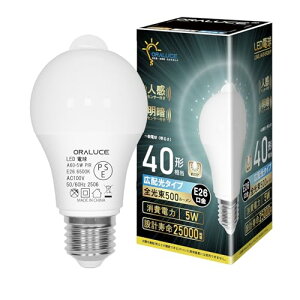 ORALUCE LEDd E26 lZT[ d 40W` F 6500K 5W 500lm _E ÃZT[t