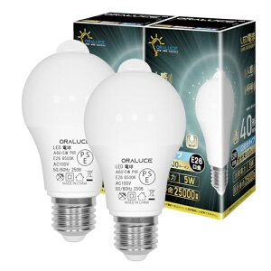ORALUCE LEDd E26 lZT[ d 40W` F 6500K 5W 500lm _E ÃZT[t