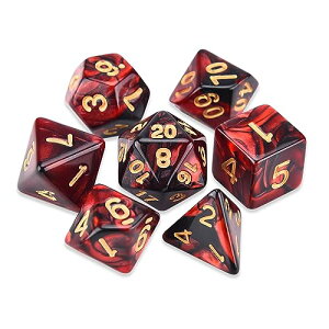 LIANHATA 多面体 ダイス サイコロ セット アクリル 7個入り D20 D12 D10 D8 D6 D4 神話TRPG MTG カードゲ