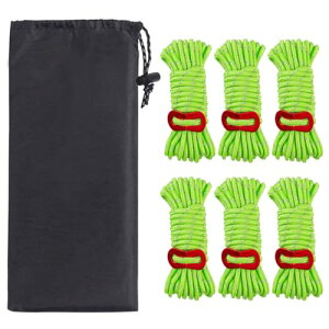 YFFSFDC �e���g���[�v 6�{�Z�b�g 4mm * 4m �ω׏d260kg �K�C���[�v �p���R�[�h ���[�v �K�C���C�� �^�[�v���[�v ���� �L