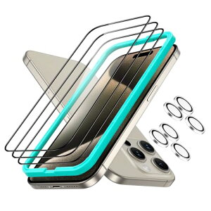 ESR ��Phone15pro �t�B���� (3��)�{�J�����t�B����(2��) �S�ʕی� �����K���X�t�B���� iPhone 15 pro �K���X�t�B