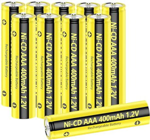 PKCELL P4`[dr 1.2V jJh[dr NICD AAA 400mAh 肵[dA͂ȑϋv 10{