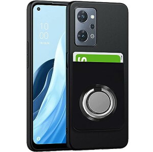Oppo Reno9 A ケース Oppo Reno7 A ケース 背面収納 耐衝撃 カード収納 リング付き スタンド機能付き 車載ホルダー対応