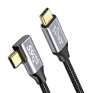 USB Type C ケーブル L字 1.5M USB3.2 Gen2標準 PD対応10Gbpsデータ転送 100W/5A急速充電4K/60Hz