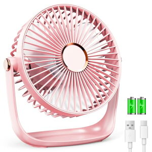 iNeibo 卓上扇風機 静音 小型 オフィス usbファン パワフル送風 Type-C対応 ミニ 卓上ファン 360度角度調整 五段階風量調節