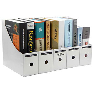 TOSSOW ファイルボックス a4 紙 ファイル立て ファイルスタンド 収納ボックス ボックス ファイル 組み立て式 5個組 ホーム オフィス