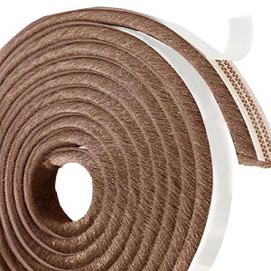 Leobro 隙間テープ すきまモヘアテープ 網戸用 10m×9mm×9mm ブラウン モヘア すき間シール 虫よけすき間テープ 玄関ドア 戸当