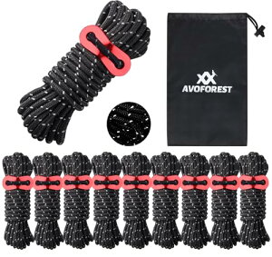 �K�C���[�v AVOFOREST �p���R�[�h 10��/�Z�b�g 4m×10���i���v40m) ���ˍޓ��� ���a4mm/5mm �e���g���[�v 12�c ��