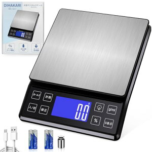 DIHAKARI��^ �L�b�`���X�P�[�� 5kg�v�ʊ� 0.1g�P��% �p�[�Z���e�[�W�@�\ �N�b�L���O�X�P�[�� USB �[�d��/���d�r 50g����