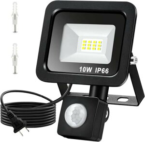 �l���Z���T�[���C�g ���O �R���Z���g �h��IP66 10W LED������ �����F 6000K �h�ƃ��C�g���S��퓔 �������� ���P�x 1000L