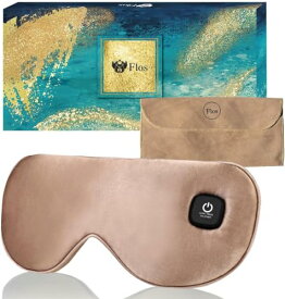[Flos] ホットアイマスク 6A高級シルク USB充電式×コードレス睡眠専門医と日本企業企画3秒長押しで始まる目元エステ 繰り返し使える (