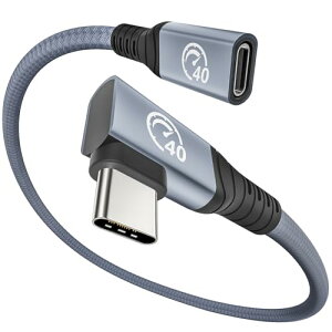 USB 4 �����P�[�u�� 240W 0.3M L�� Thunderbolt 4/3 & USB C�^�C�vc�����R�[�h PD 3.1�}���[�d 40