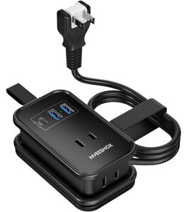�����R�[�h �^�C�vc NVEESHOX 1m �d���^�b�v usb�t�� �R���Z���g 3��AC�������i AC 100V�`240V 2400W�j�j1U