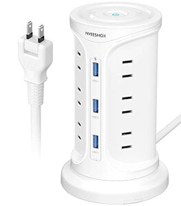 NVEESHOX �d���^�b�v �^���[�^ usb�R���Z���g �����R�[�h 2m 12��AC�� 3��USB�|�[�g ���K�[�h �Œ�p�[�c�t 3�w ������