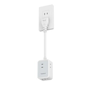 �����R�[�h �Z�� 20cm �d���^�b�v usb ���������R���Z���g �e�[�u���^�b�v 0.2m TESSAN 3��AC�� 1��type-c 2�^