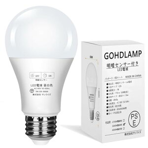 GOHDLAMP ���ÃZ���T�[LED�d�� E26���� 60W���� ���Ód�� led�d�� �Â��Ȃ�Ǝ����_�����C�g ��铔 ������ ��Ԏ����_��